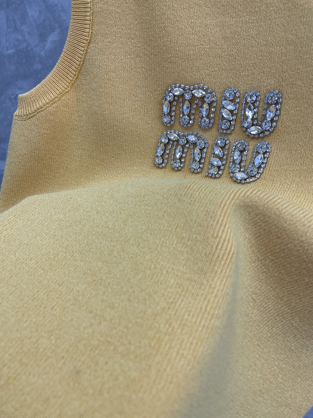 MIU MIU yellow knitted tank top - Picture 5 of 7